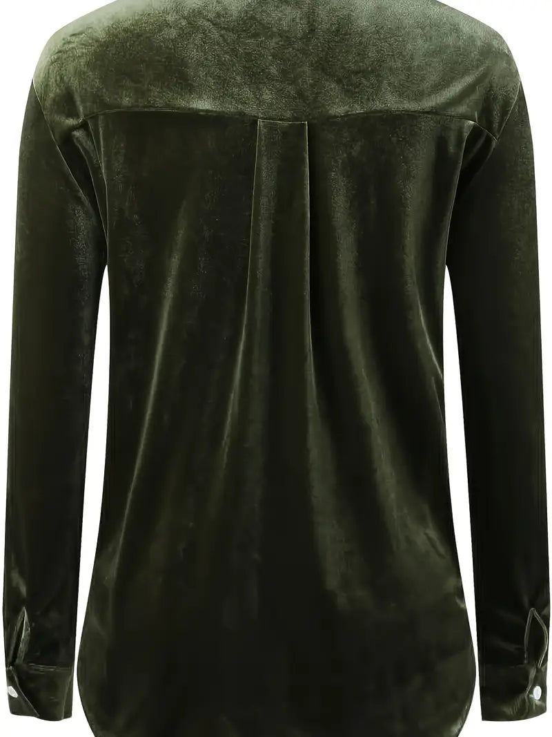 Camisa De Corte Relajado Con Cuello Clásico Para Mujer | Ideal Para Uso Diario