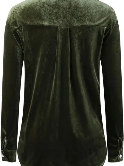 Camisa De Corte Relajado Con Cuello Clásico Para Mujer | Ideal Para Uso Diario