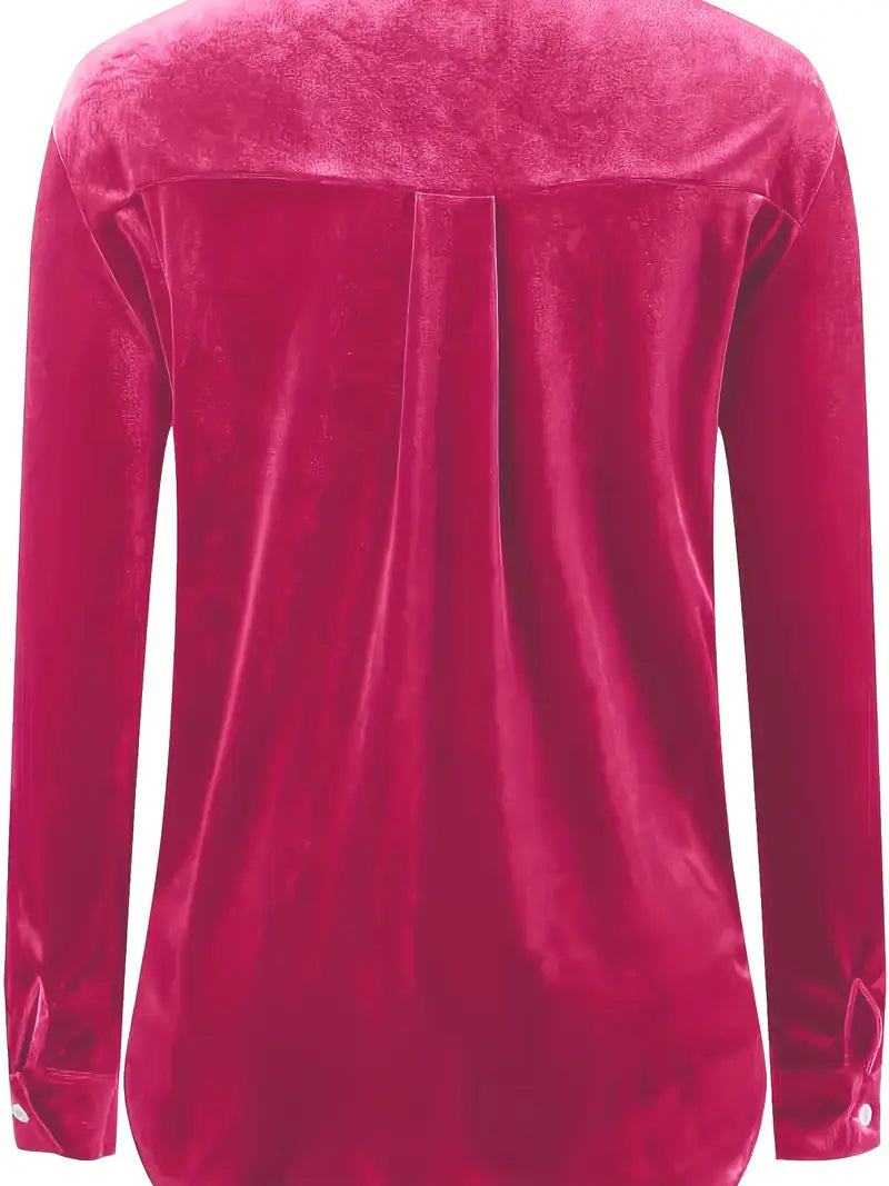 Camisa De Corte Relajado Con Cuello Clásico Para Mujer | Ideal Para Uso Diario