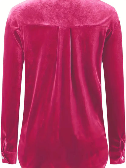 Camisa De Corte Relajado Con Cuello Clásico Para Mujer | Ideal Para Uso Diario