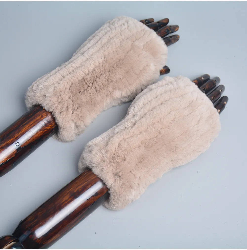 Guantes Sin Dedos con Diseño Elástico para Mujer | Ideal para Invierno