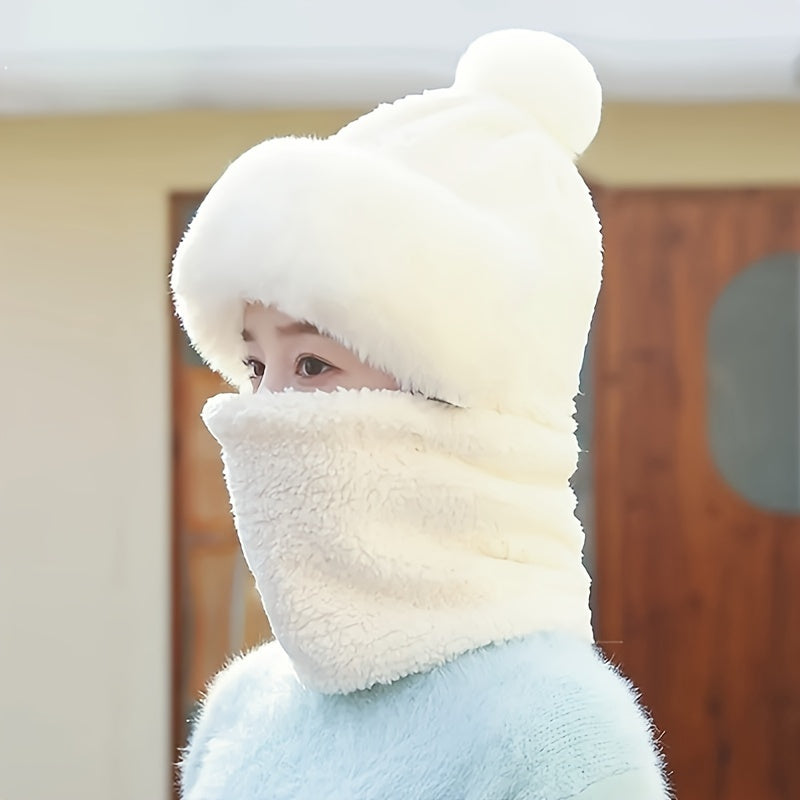 Conjunto de Gorro con Pompón y Bufanda a Juego para Adultos | Ideal para Invierno