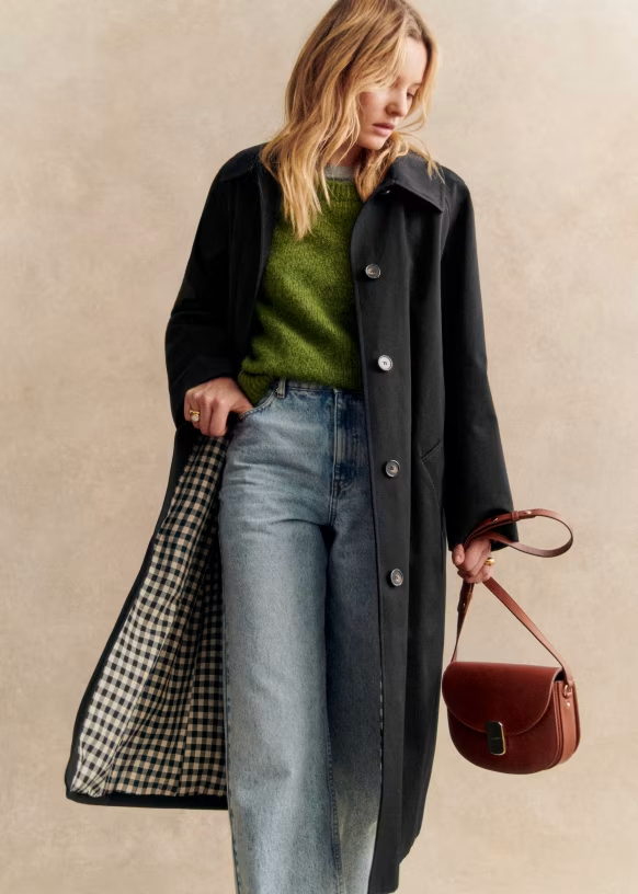 Trench Coat con Cierre Abotonado Integral y Corte Recto Oversize para Mujer | Ideal para Uso Diario