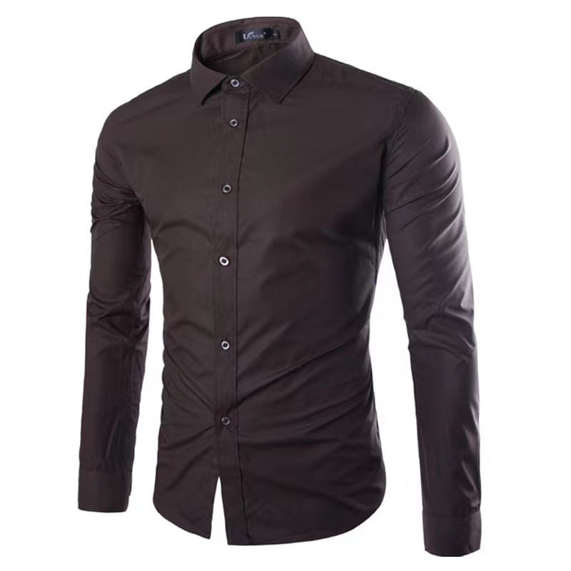Camisa de Manga Larga con Cierre Abotonado para Hombre | Ideal para Oficina y Uso Diario