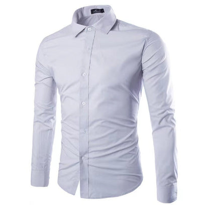Camisa De Manga Larga Con Corte Cómodo Y Cierre De Botones Para Hombre | Ideal Para Uso Diario Y Contextos Variados