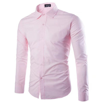 Camisa De Manga Larga Con Corte Cómodo Y Cierre De Botones Para Hombre | Ideal Para Uso Diario Y Contextos Variados