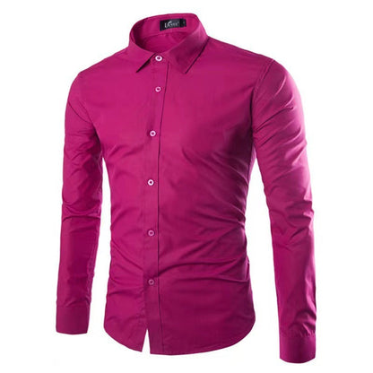 Camisa De Manga Larga Con Corte Cómodo Y Cierre De Botones Para Hombre | Ideal Para Uso Diario Y Contextos Variados