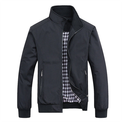Chaqueta Para Hombre Con Cierre De Cremallera Y Bolsillos Laterales | Ideal Para Uso Urbano Y Actividades De Mi-Temporada