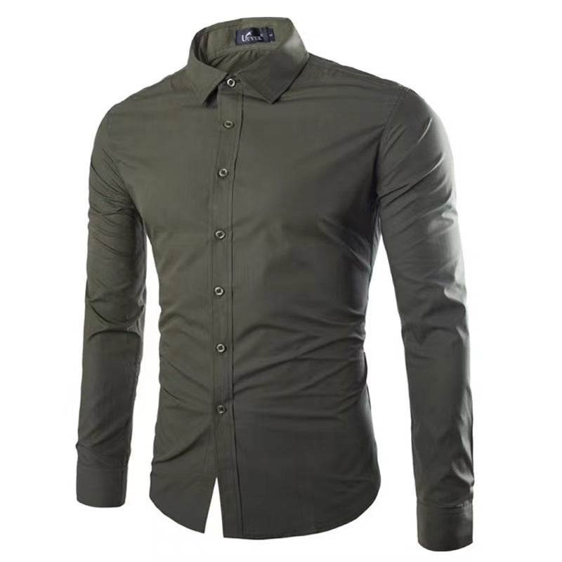 Camisa De Manga Larga Con Corte Cómodo Y Cierre De Botones Para Hombre | Ideal Para Uso Diario Y Contextos Variados