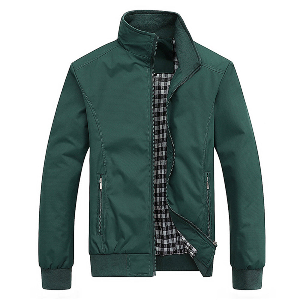 Chaqueta Para Hombre Con Cierre De Cremallera Y Bolsillos Laterales | Ideal Para Uso Urbano Y Actividades De Mi-Temporada