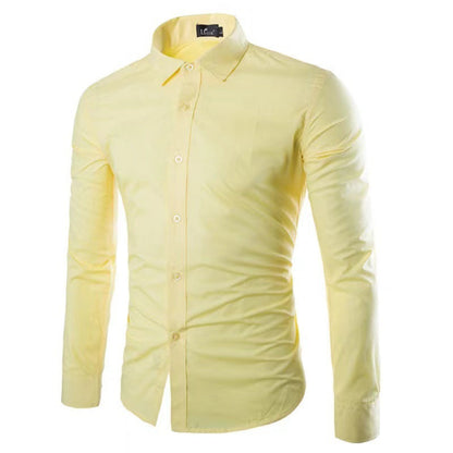 Camisa De Manga Larga Con Corte Cómodo Y Cierre De Botones Para Hombre | Ideal Para Uso Diario Y Contextos Variados
