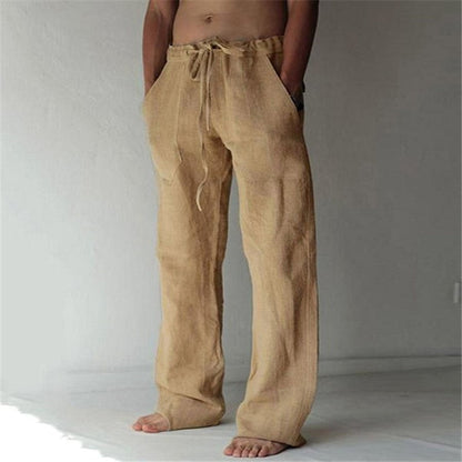 Pantalón de Pierna Ancha con Cintura Elástica y Cordón para Hombre | Ideal para Verano y Ocio