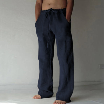 Pantalón de Pierna Ancha con Cintura Elástica y Cordón para Hombre | Ideal para Verano y Ocio