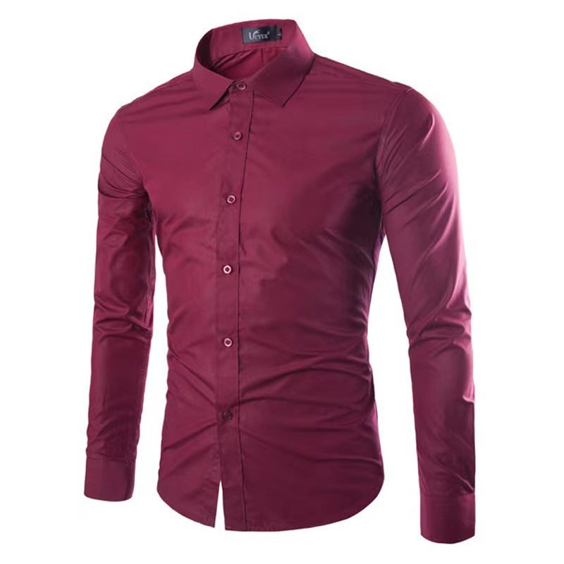 Camisa De Manga Larga Con Corte Cómodo Y Cierre De Botones Para Hombre | Ideal Para Uso Diario Y Contextos Variados