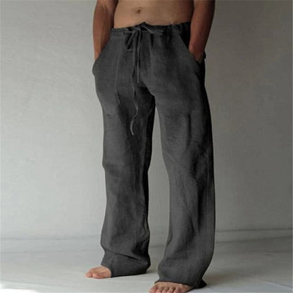 Pantalón de Pierna Ancha con Cintura Elástica y Cordón para Hombre | Ideal para Verano y Ocio