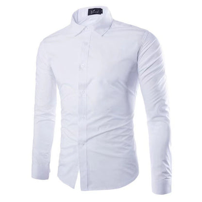 Camisa De Manga Larga Con Corte Cómodo Y Cierre De Botones Para Hombre | Ideal Para Uso Diario Y Contextos Variados