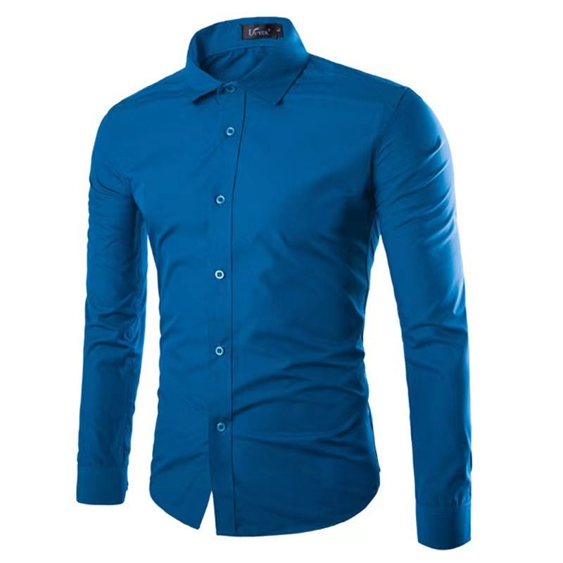 Camisa de Manga Larga con Cierre Abotonado para Hombre | Ideal para Oficina y Uso Diario