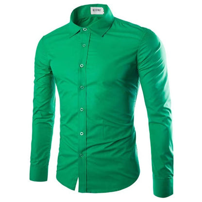 Camisa De Manga Larga Con Corte Cómodo Y Cierre De Botones Para Hombre | Ideal Para Uso Diario Y Contextos Variados