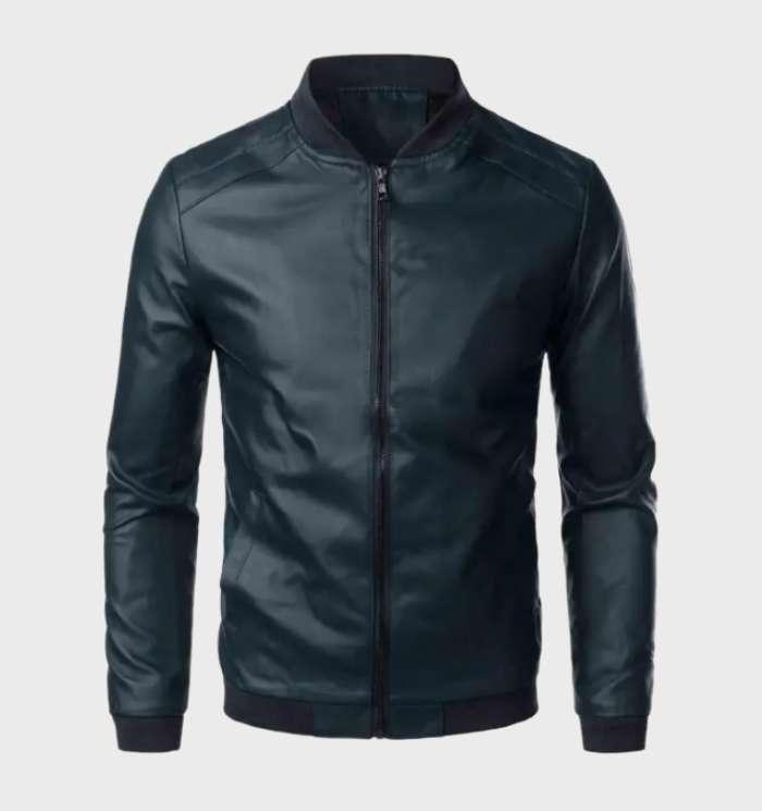 Chaqueta De Corte Ajustado Con Col Alto Y Bolsillos Con Cremallera Para Hombre | Ideal Para Uso Diario Y Desplazamientos