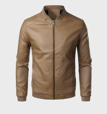 Chaqueta De Corte Ajustado Con Col Alto Y Bolsillos Con Cremallera Para Hombre | Ideal Para Uso Diario Y Desplazamientos
