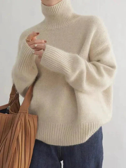 Jersey De Cuello Alto Con Corte Recto Para Mujer | Ideal Para Uso Diario