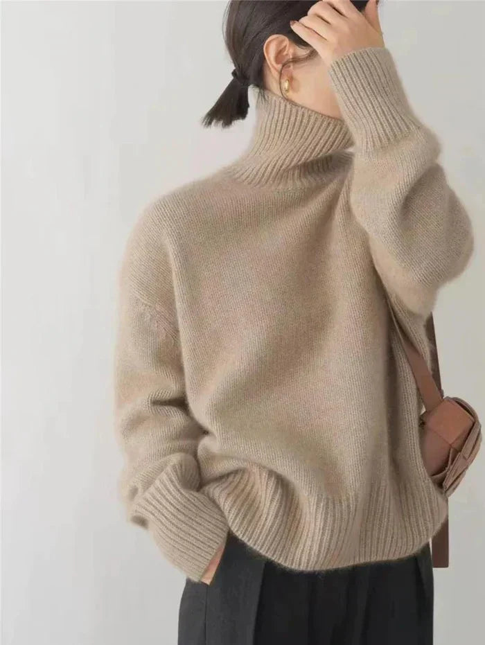 Jersey De Cuello Alto Con Corte Recto Para Mujer | Ideal Para Uso Diario