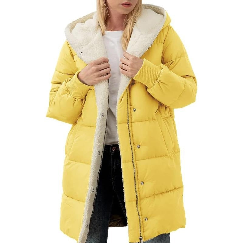 Chaqueta Reversible Con Capucha Para Mujer | Ideal Para Uso Diario En Invierno