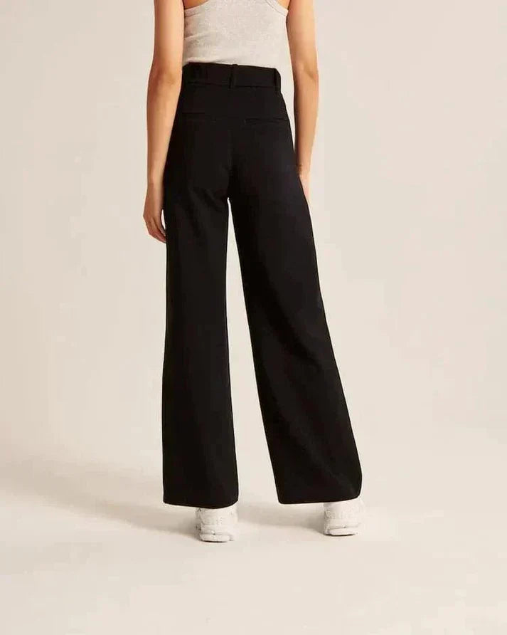 Pantalón Tailleur de Corte Ajustado con Cintura Estructurada para Mujer | Ideal para Entornos Profesionales y Salidas Formales