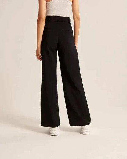 Pantalón Tailleur de Corte Ajustado con Cintura Estructurada para Mujer | Ideal para Entornos Profesionales y Salidas Formales