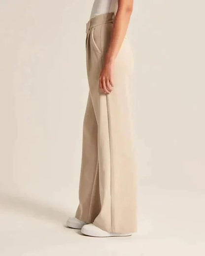 Pantalón Tailleur de Corte Ajustado con Cintura Estructurada para Mujer | Ideal para Entornos Profesionales y Salidas Formales