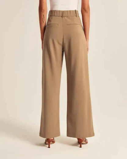 Pantalón Tailleur de Corte Ajustado con Cintura Estructurada para Mujer | Ideal para Entornos Profesionales y Salidas Formales