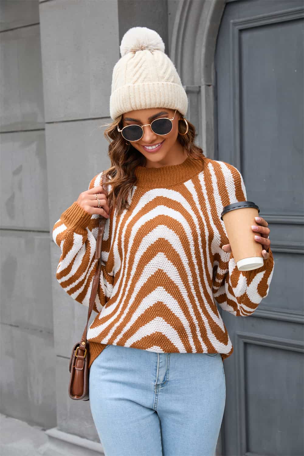 Jersey Con Cuello Redondo Y Estampado Para Mujer | Ideal Para Uso Diario