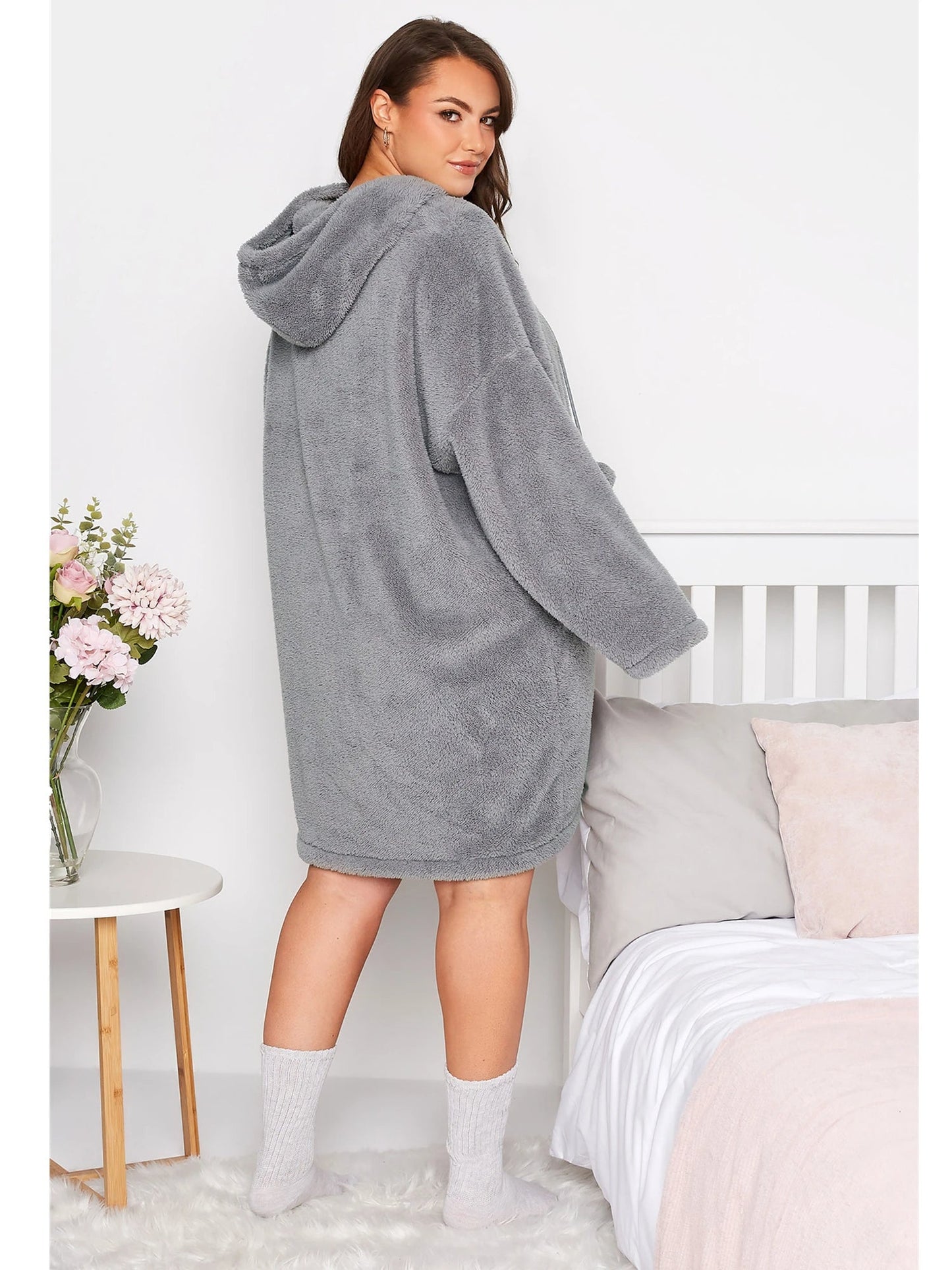 Vestido Sudadera Con Capucha Para Mujer Tallas Grandes | Ideal Para Otoño e Invierno