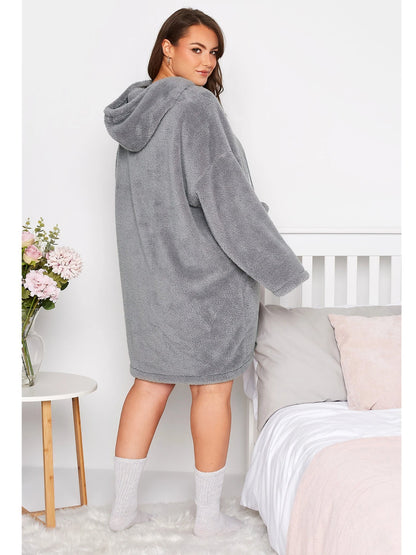 Vestido Sudadera Con Capucha Para Mujer Tallas Grandes | Ideal Para Otoño e Invierno