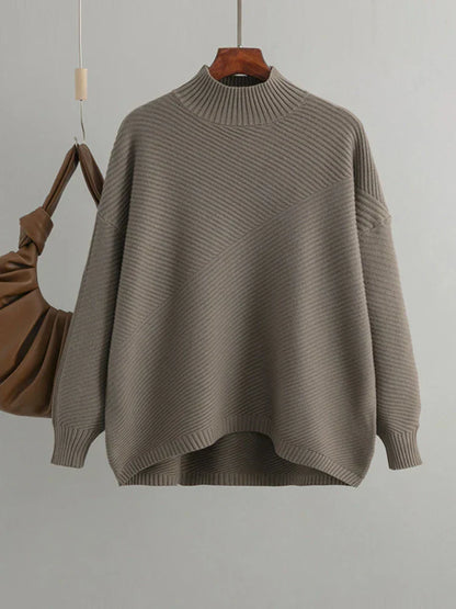 Pullover De Punto Con Textura Acanalada Para Mujer | Ideal Para Uso Diario