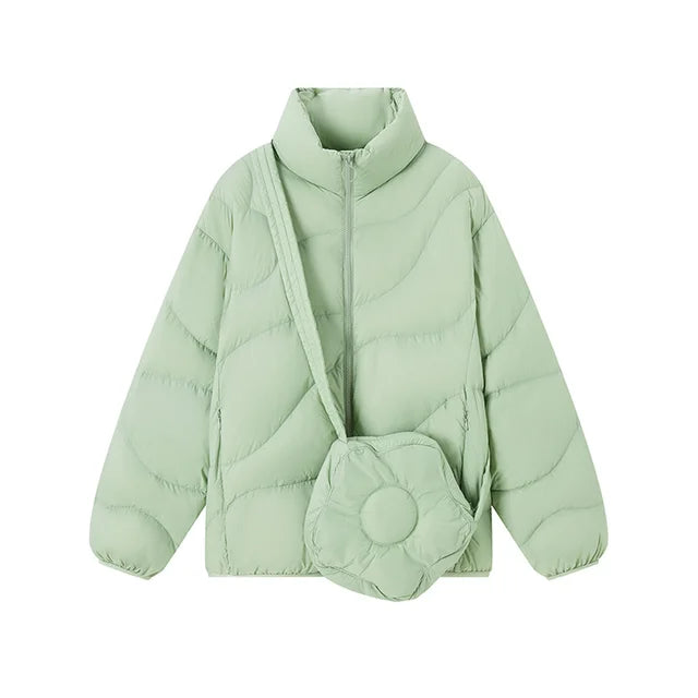 Chaqueta Acolchada con Cierre De Cremallera para Mujer | Ideal para Actividades Al Aire Libre En Invierno