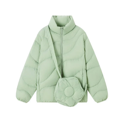Chaqueta Acolchada con Cierre De Cremallera para Mujer | Ideal para Actividades Al Aire Libre En Invierno