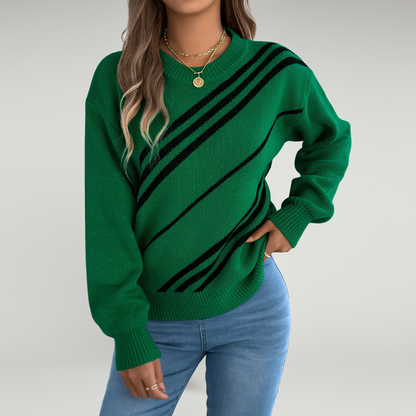 Jersey De Cuello Redondo Con Diseño De Bloques De Color Para Adultos | Ideal Para Invierno Y Uso Casual