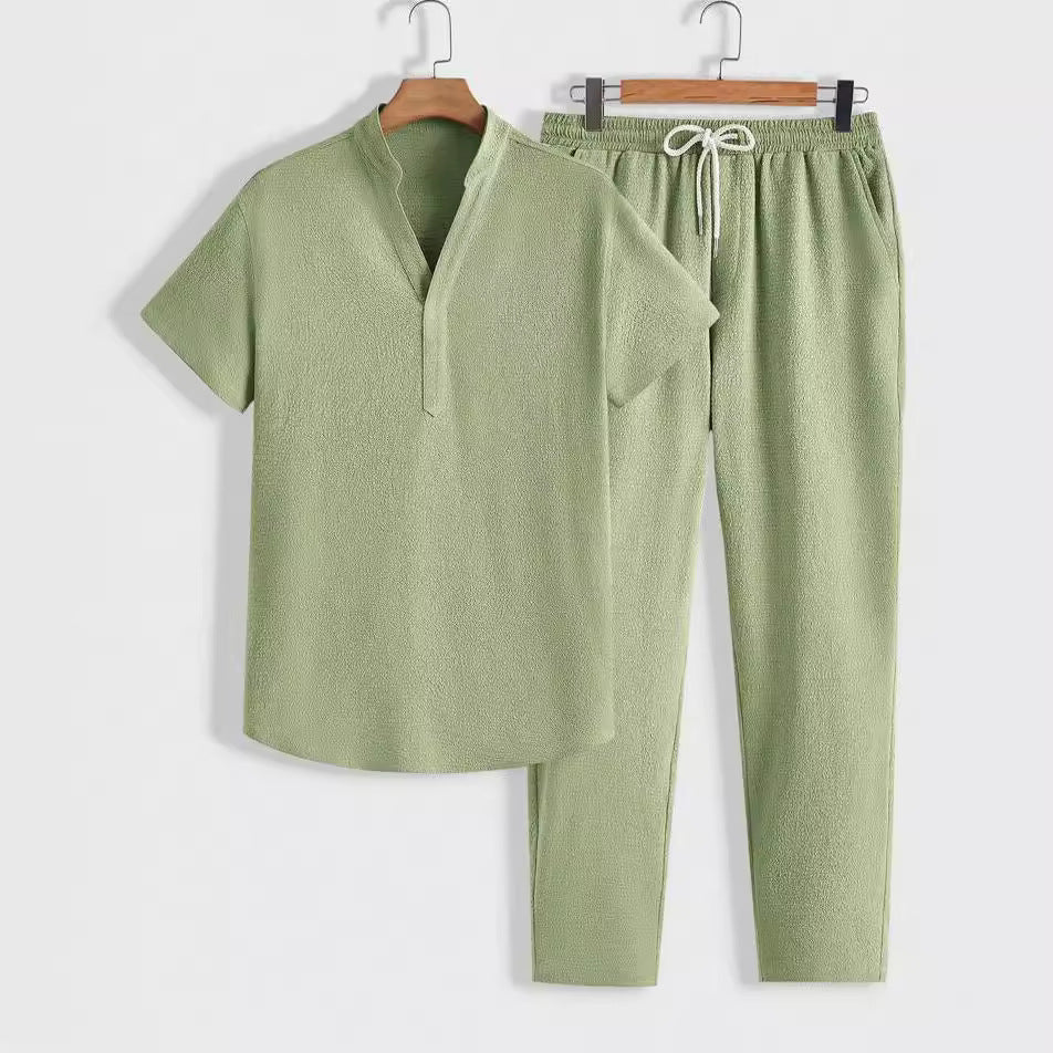 Conjunto De Ropa Dos Piezas Con Cuello Alto Y Pantalón Ajustado Para Adultos | Ideal Para Uso Diario