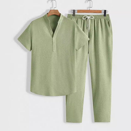 Conjunto De Ropa Dos Piezas Con Cuello Alto Y Pantalón Ajustado Para Adultos | Ideal Para Uso Diario