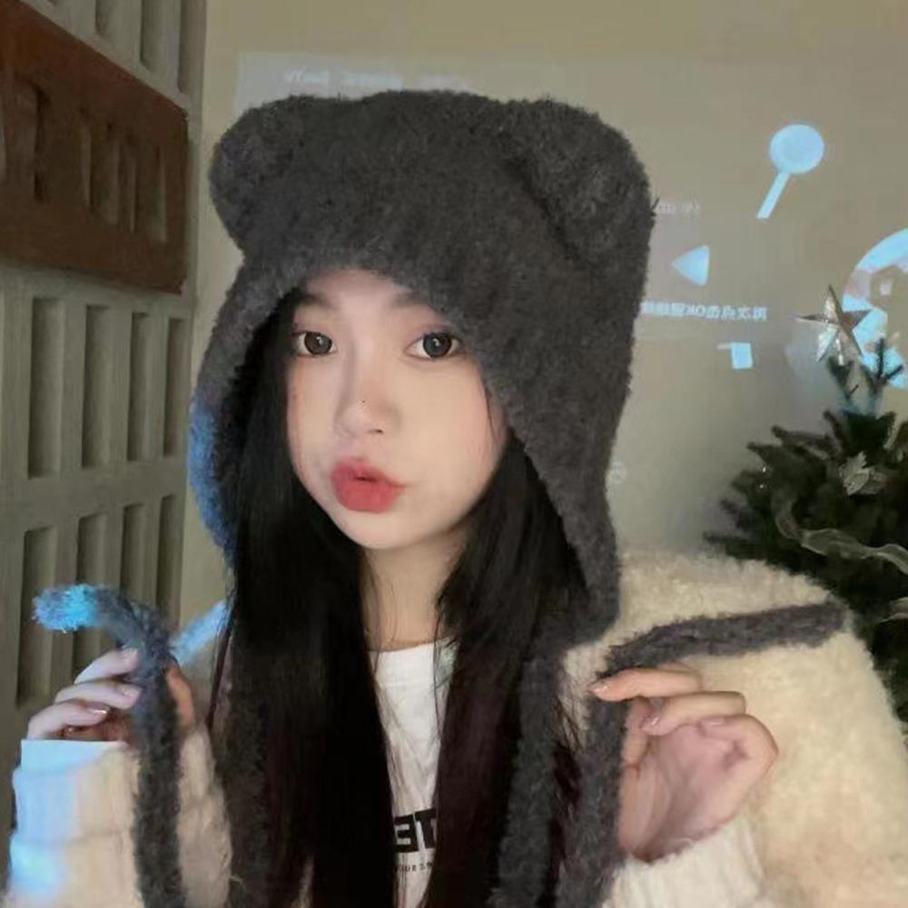 Gorro Tipo Beanie Con Diseño De Oso Para Adultos | Ideal Para Uso Diario En Temporadas Frías