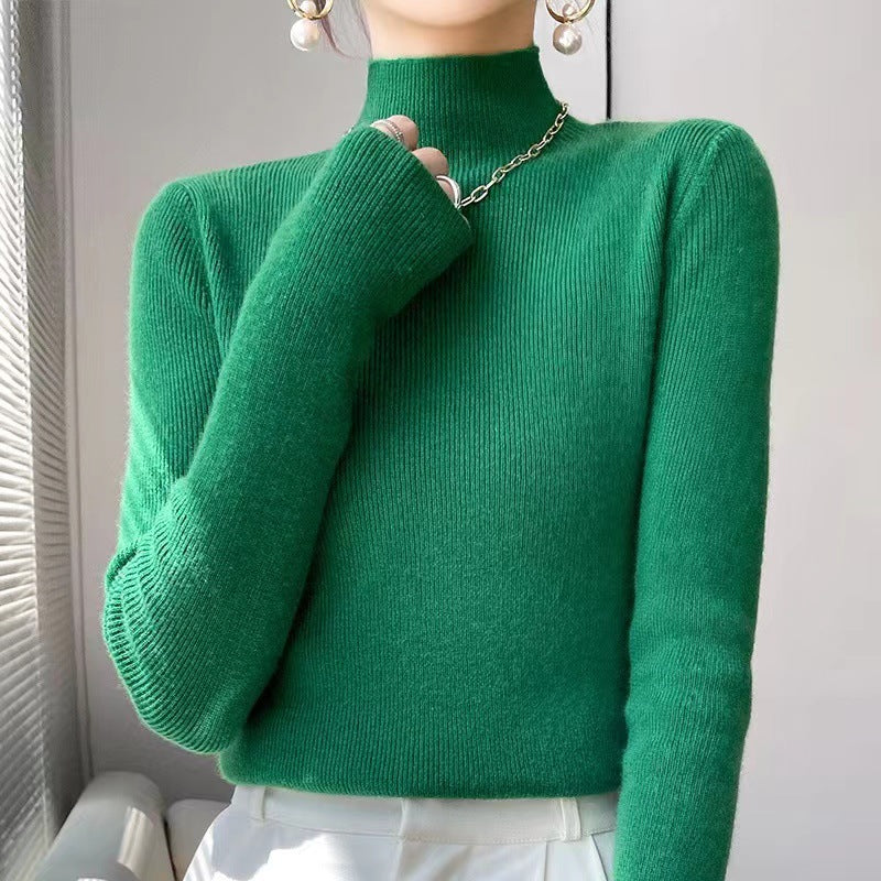 Pullover De Punto Con Cuello Semialto Para Mujer | Ideal Para Uso Diario