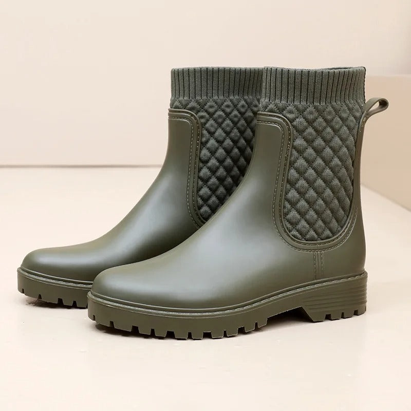 Botas De Lluvia Con Diseño Cerrado Para Mujer | Ideal Para Días Lluviosos