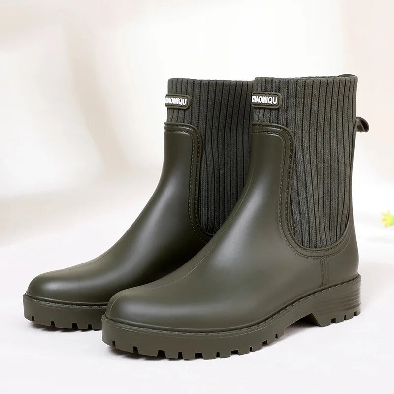 Botas De Lluvia Con Diseño Cerrado Para Mujer | Ideal Para Días Lluviosos