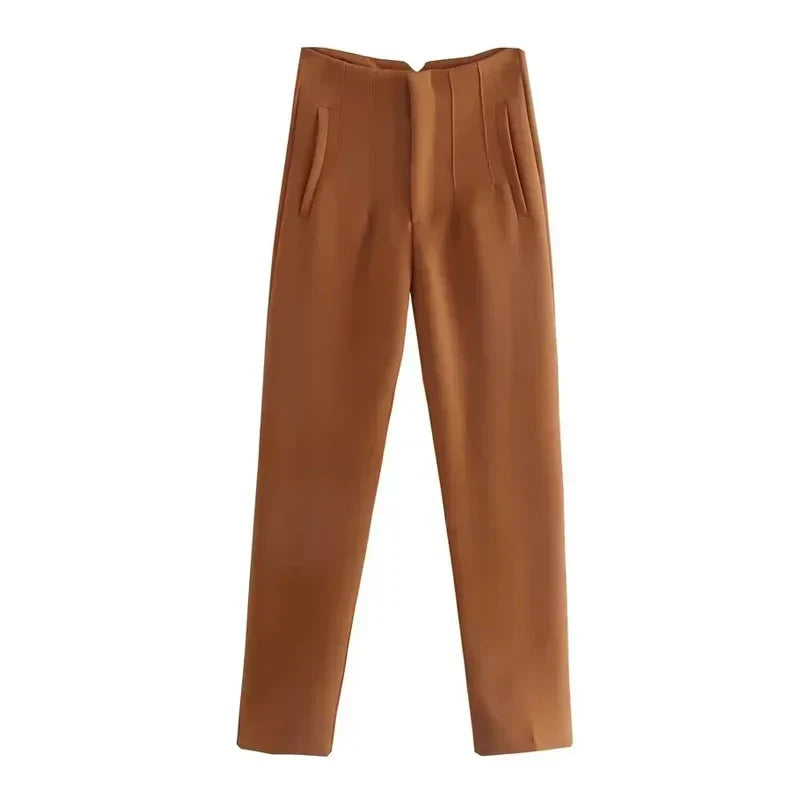 Pantalón Recto con Diseño Estructurado para Mujer | Ideal para Uso Diario y Entornos Laborales