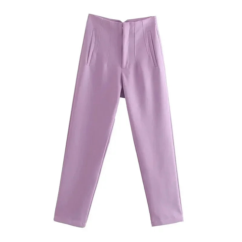 Pantalón Recto con Diseño Estructurado para Mujer | Ideal para Uso Diario y Entornos Laborales