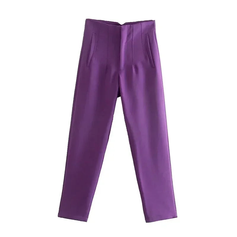 Pantalón Recto con Diseño Estructurado para Mujer | Ideal para Uso Diario y Entornos Laborales