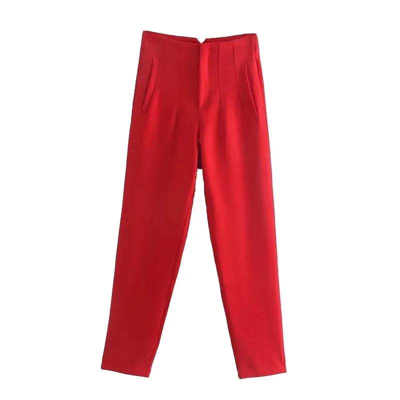 Pantalón Recto con Diseño Estructurado para Mujer | Ideal para Uso Diario y Entornos Laborales