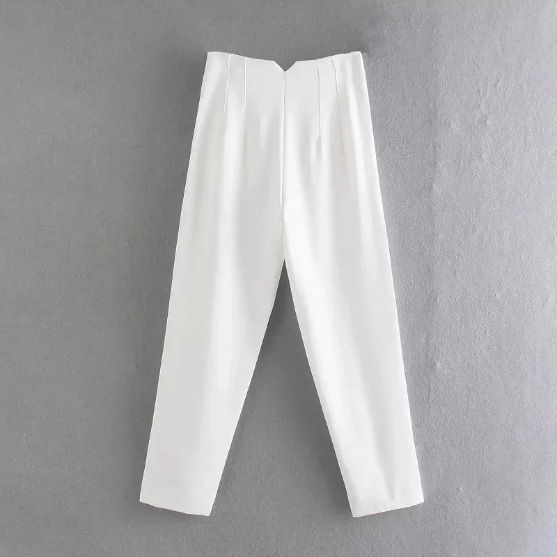 Pantalón Recto con Diseño Estructurado para Mujer | Ideal para Uso Diario y Entornos Laborales