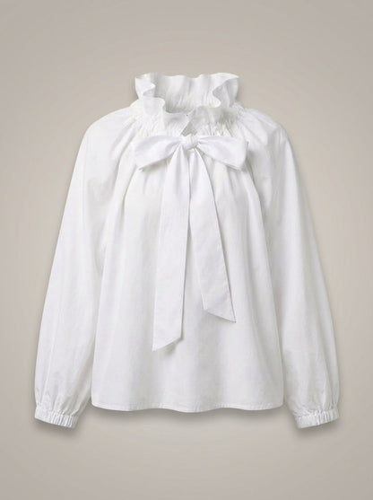 Blusa Ajustada Con Motivo De Cuadros Y Cuello Con Lazo Para Mujer | Ideal Para Uso Diario Y Profesional